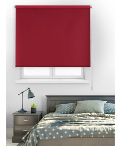 Elegir el estor perfecto. Estor opaco rojo.