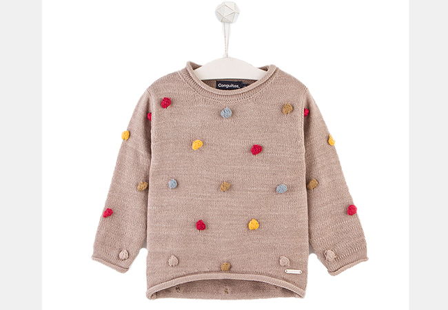 Conguitos. Jersey con pompones