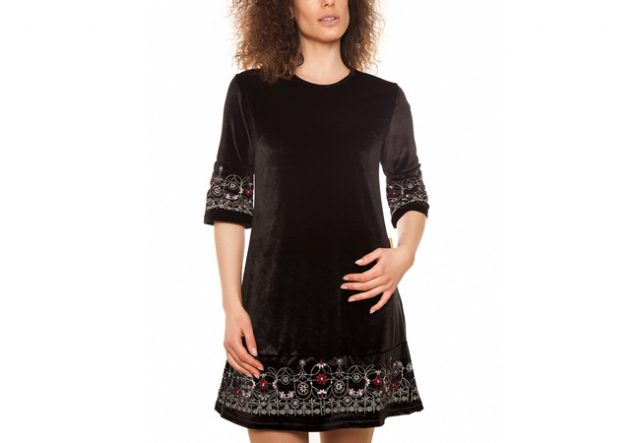 Mamatayoe Vestido Farándula Para Mujer, Manga Tres Cuartos, Escote